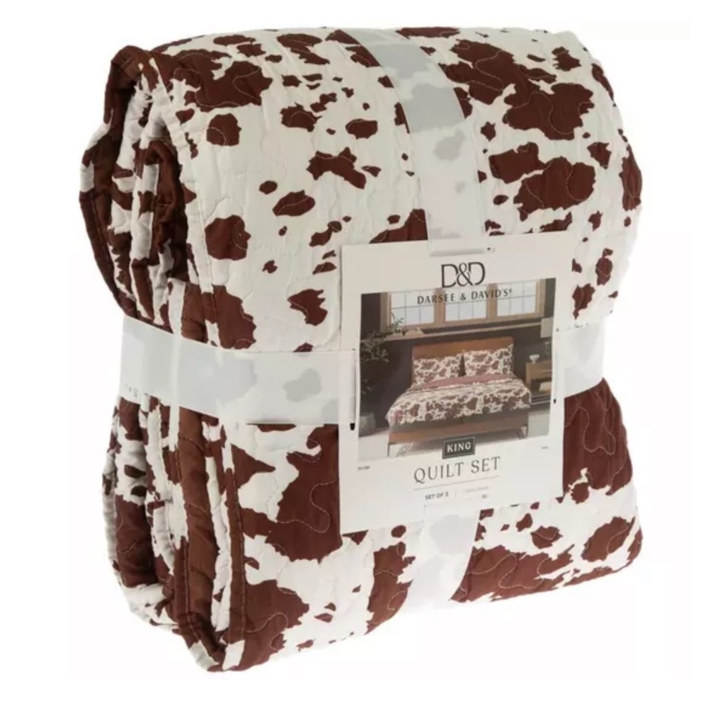 Hobby Lobby Brown and Cream Cow Print Quilt - Picture 3 of 4
